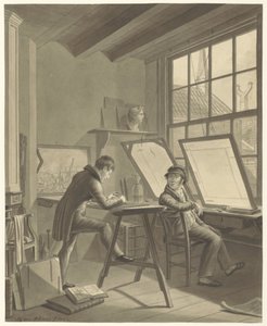 Atelier van Jacob Ernst Marcus in de Rozenstraat te Amsterdam