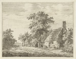 Twee woningen langs een weg
