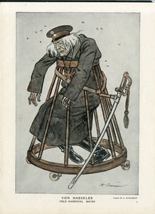 Fantasio, ca. 1916_6_1 - Illustratie van A Barrere: Oorlog van 14-18, Duitsland Pruisen, Data verifiëren - Von Haesler - Senilisatie door Adrien Barrere