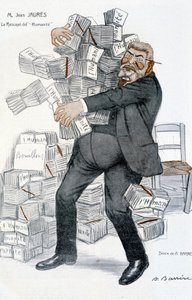 Jean Jaurès, de "overlevende van de Mensheid" - door Adrien Barrère (1877-1931), in "Fantasio" van 01/11/1906