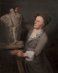 Louis-Francois Roubiliac Modelleert Zijn Monument voor Shakespeare