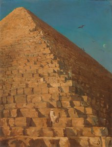 De Grote Piramide, Gizeh door Adrien Dauzats
