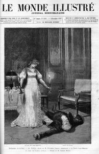 De dood van Scarpia (Monsieur Berton), illustratie van Act 4 van 