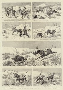 Een uitzonderlijke zwijnenjacht aan de noordwestelijke grens van India door Adrien Emmanuel Marie