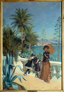 Terras in Monte Carlo door Adrien Emmanuel Marie