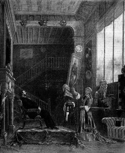 Theatrale voorstelling: Le nabab door Alphonse Daudet en Pierre Elzear met Blanche Pierson (Felicia Ruys) en Adolphe Dupuis (Jansoulet). Parijs, Theatre du Vaudeville door Adrien Emmanuel Marie