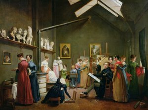 Het atelierinterieur van Abel de Pujol door Adrienne Marie Louise Grandpierre Deverzy