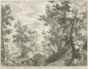 Boslandschap door Egidius  Sadeler (II)
