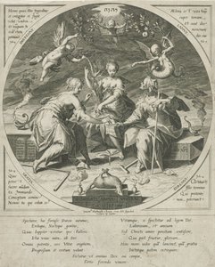 De drie schikgodinnen door Egidius  Sadeler (II)