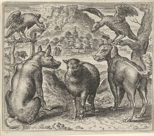 Fabel van de wolf en zijn rechtszaak tegen het schaap