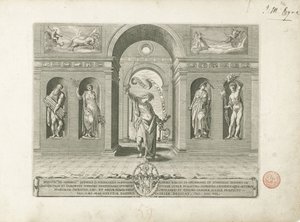 Janus en de vier seizoenen door Egidius  Sadeler (II)