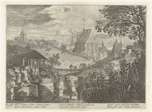 Oktober door Egidius  Sadeler (II)