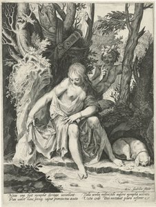 Pan bespiedt de nimf Syrinx