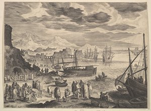 Havenscène door Aegidius Sadeler II
