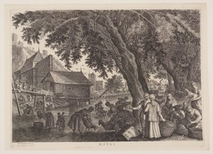 Zomer, uit De vier seizoenen door Aegidius Sadeler II