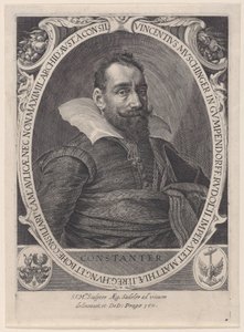 Vincenz Muschinger, Raadgever van Keizer Rudolf II, 1611 door Aegidius Sadeler II