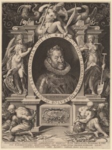 Rudolf II door Aegidius Sadeler II after Hans von Aachen