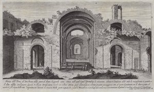 Thermen van Diocletianus, Rome door Aegidius Sadeler or Saedeler