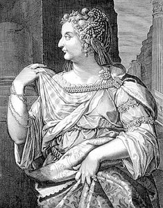 Domitia Longina, vrouw van Domitianus door Aegidius Sadeler or Saedeler