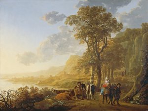 De vlucht naar Egypte door Aelbert Cuyp