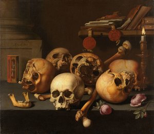 Vanitas stilleven door Aelbert Jansz. van der Schoor