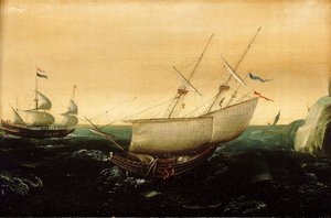 Een Nederlands schip aan de wind