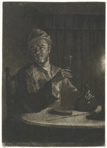 Man met opgeheven glas door Aert Schouman