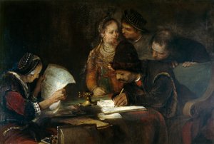Het Huwelijkscontract, c.1670 door Aert de Gelder