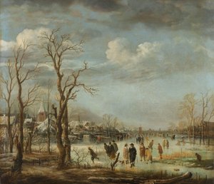 Rivierzicht in de Winter