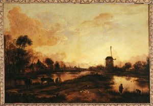 Zonsondergang op de IJssel