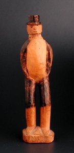 Staand figuur van een Europese man, Zuidoost-Afrika, eind 19e eeuw