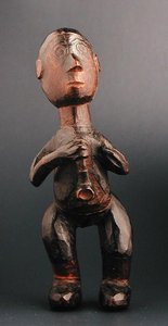 Staande figuur van een Europese man met een pijp, Zuidoost-Afrika, eind 19e eeuw door African