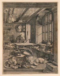 Sint Hiëronymus in zijn Studie door After Albrecht Dürer