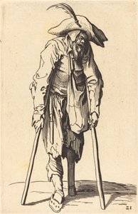 Bedelaar met houten been door After Jacques Callot