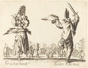 Fracischina en Gian Farina door After Jacques Callot