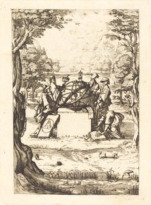Frontispice voor de Heilige Cosmologia (Titel met astrologen)