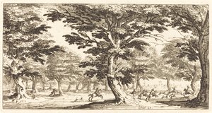 Landschap door After Jacques Callot