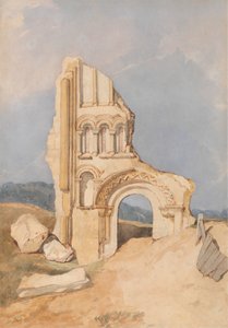 Ruïne van een Normandische kerk