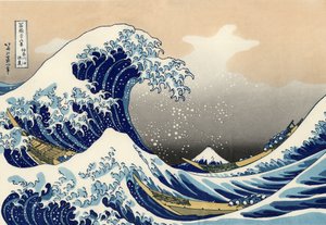 De grote golf bij Kanagawa