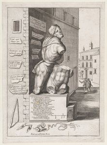 Standbeeld van Pasquin in het Huis van Kardinaal Ursino, Gepubliceerd na 1582