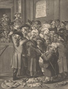 De Putdeur La Porte du Parterre, 9 november 1784 door After Robert Dighton the Elder.