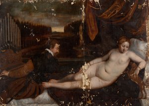 Venus met een organist en een hond