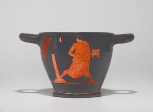 Attische roodfigurige skyphos, ca. midden 5e eeuw voor Christus
