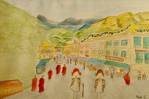 De Reis, Dharamsala door Agnes Girardon