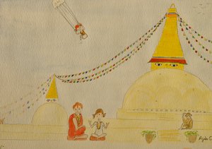 De Reis, Kathmandu door Agnes Girardon
