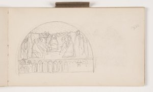 Schets voor timpaanreliëf op het stadhuis van Kopenhagen