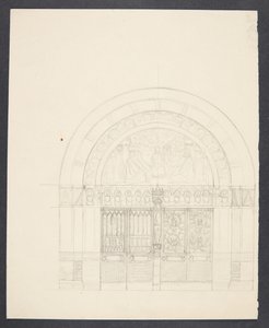 Ontwerp voor de decoratie van de ingang van het stadhuis van Kopenhagen