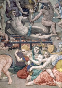 Het Martelaarschap van St. Laurentius, detail van St. Laurentius op het rooster door Agnolo Bronzino