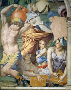 Het vallen van het manna door Agnolo Bronzino