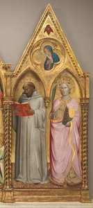 Sint Bernardus en Sint Catharina van Alexandrië met de Maagd van de Aankondiging (rechter paneel) door Agnolo Gaddi
